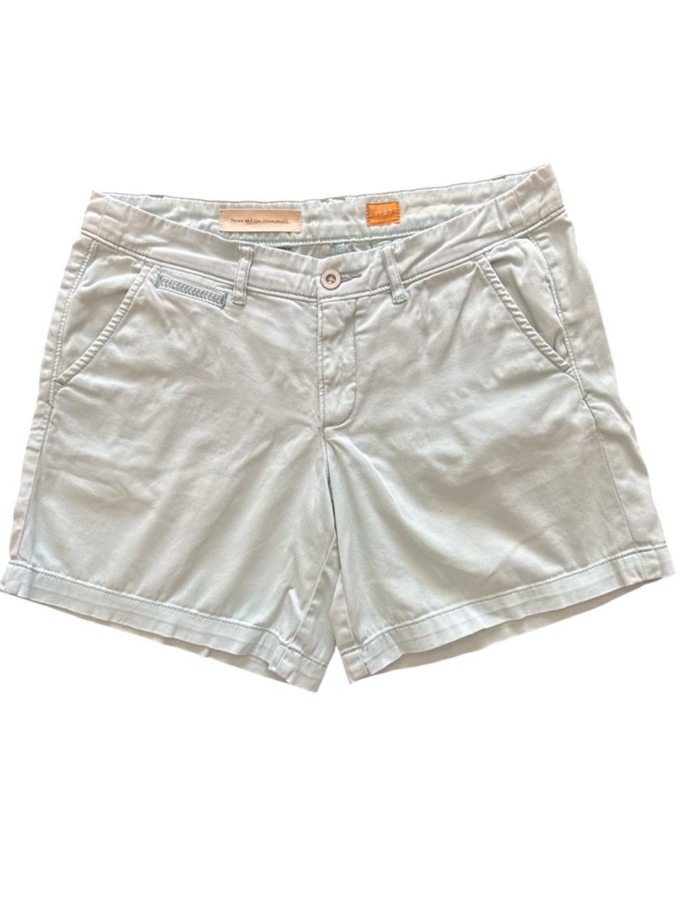 Pilcro and the Letterpress Hyphen Fit 6.5” Shorts Women Size 27 Mint/Light Blue